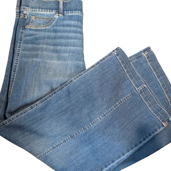 New Spanx Seamed-Front High Rise Wide Leg Jeans Vintage Indigo ..Size 2X - Picture 4 of 12